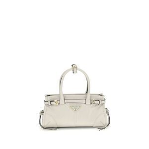 Prada White Calf Leather Bos Taurus Women's Handbag
